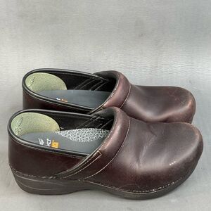 Dansko XP 2.0 Black Pull Up clog mule shoes women size 6.5 (37)